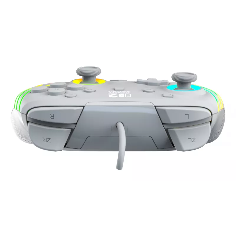 Controller da gaming RGB con filo Turtle Beach Afterglow Wave grigio – USB-C, cavo 3 m, per Nintendo Switch / Switch 2 / Switch OLED