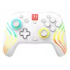 Controller da gaming RGB senza fili Turtle Beach Afterglow Wave bianco per Nintendo Switch 2, Bluetooth/USB-C, batteria ricaricabile integrata 20 h, cavo 3 m