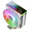 Mars Gaming MCPU-VR White dissipatore CPU Dual Infinity Mirror ARGB 4 heatpipe HCT 180W TDP PWM ultra-silenzioso ventola 12 cm