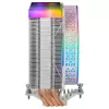 Mars Gaming MCPU-VR White dissipatore CPU Dual Infinity Mirror ARGB 4 heatpipe HCT 180W TDP PWM ultra-silenzioso ventola 12 cm