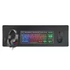 Mars Gaming combo da gaming 4-in-1 MCP-RGB3, con filo, USB, a membrana, LED RGB, nero, mouse incluso