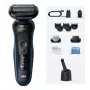 Rasoio a lamina Braun Series 5 52-B7650cc — a batteria, 50 min di autonomia, nero/blu