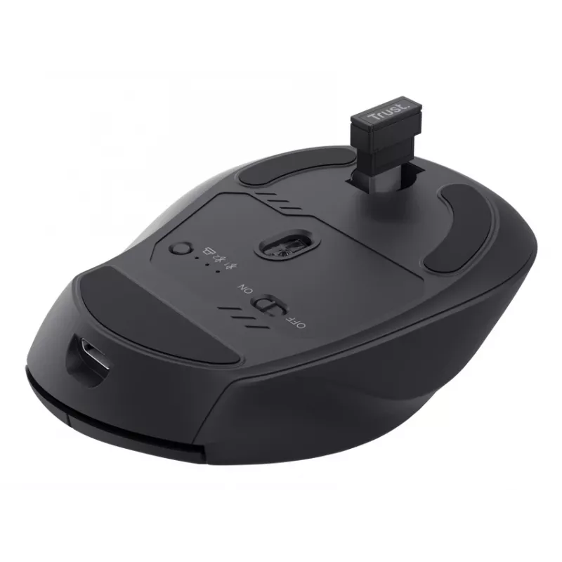 TRUST Niven mouse da ufficio senza fili per destrimani, RF + Bluetooth, 3200 DPI