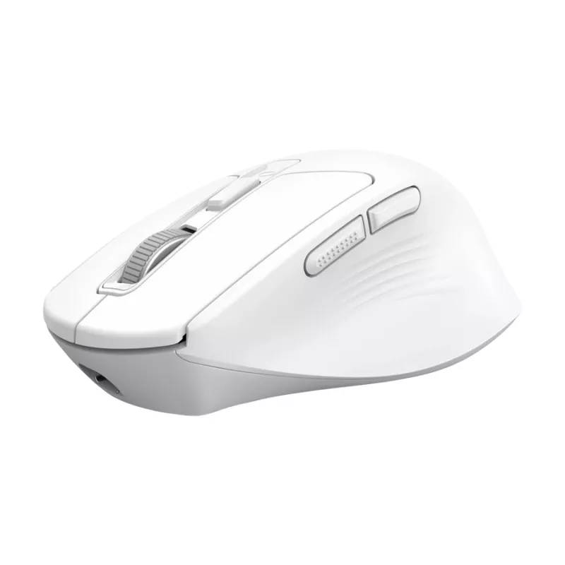 Mouse da ufficio senza fili per destrimani TRUST Niven – RF + Bluetooth, 3200 DPI, 7 tasti, rotellina, bianco