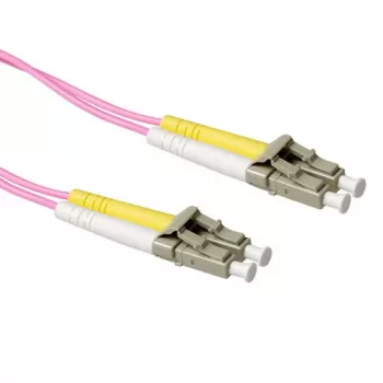 ACT cavo patch in fibra ottica duplex LSZH multimodale 50/125 OM4 con connettori LC da 0,25 m