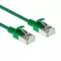 Cavo patch slimline ACT verde 2 metri LSZH U/FTP CAT6A per data center con connettori RJ45 snagless