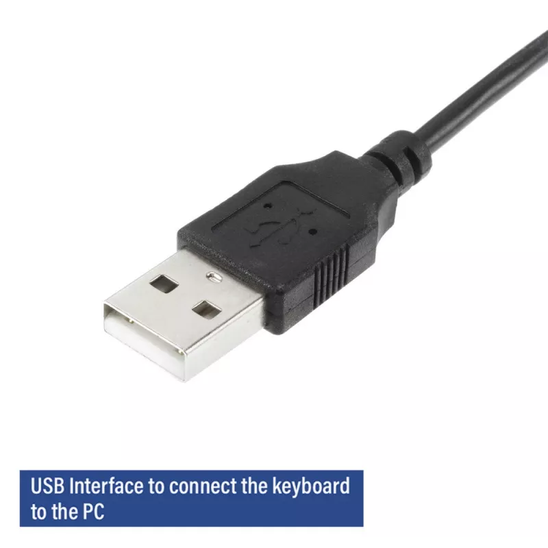 Tastiera business ACT USB (layout Qwerty/US), full-size (100%), con filo, USB, a membrana, QWERTY, nero