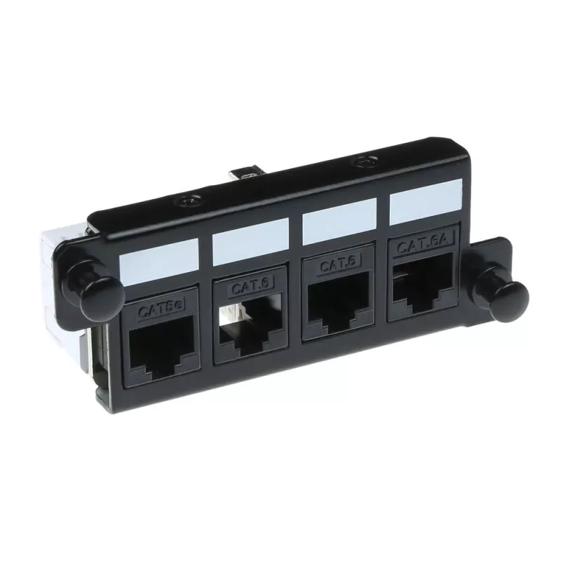 Adattatore ACT FA2057 per 4 x Keystone UTP nero