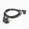 Cavo di alimentazione ACT spina CEE 7/7 (angolare) - C15 (angolare) IEC60320 nero 2 m