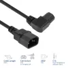 Cavo di alimentazione ACT C14 - C15 (angolare sinistra) IEC60320 nero 0,6 m