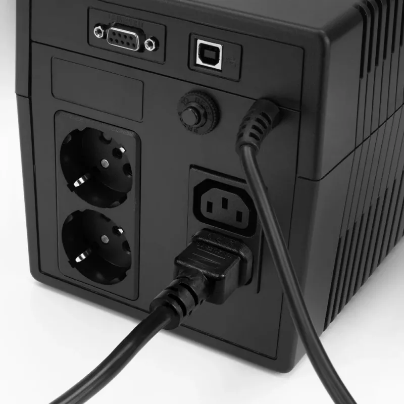 Cavo di alimentazione ACT C14 - C15 (angolare sinistra) IEC60320 nero 0,6 m
