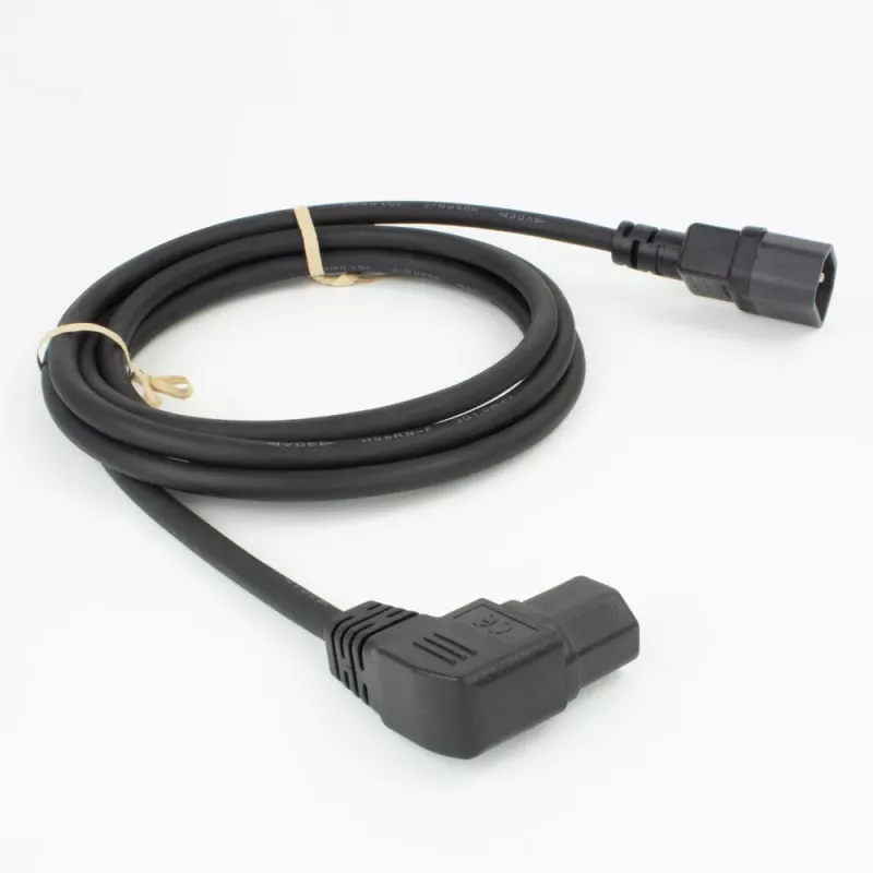 Cavo di alimentazione ACT C14 - C15 (angolare sinistra) IEC60320 nero 1,2 m