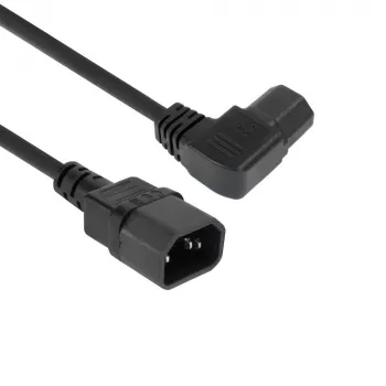 Cavo di alimentazione ACT C14 - C15 (angolare sinistra) IEC60320 nero 2 m