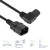 Cavo di alimentazione ACT C14 - C15 (angolare sinistra) IEC60320 nero 2 m