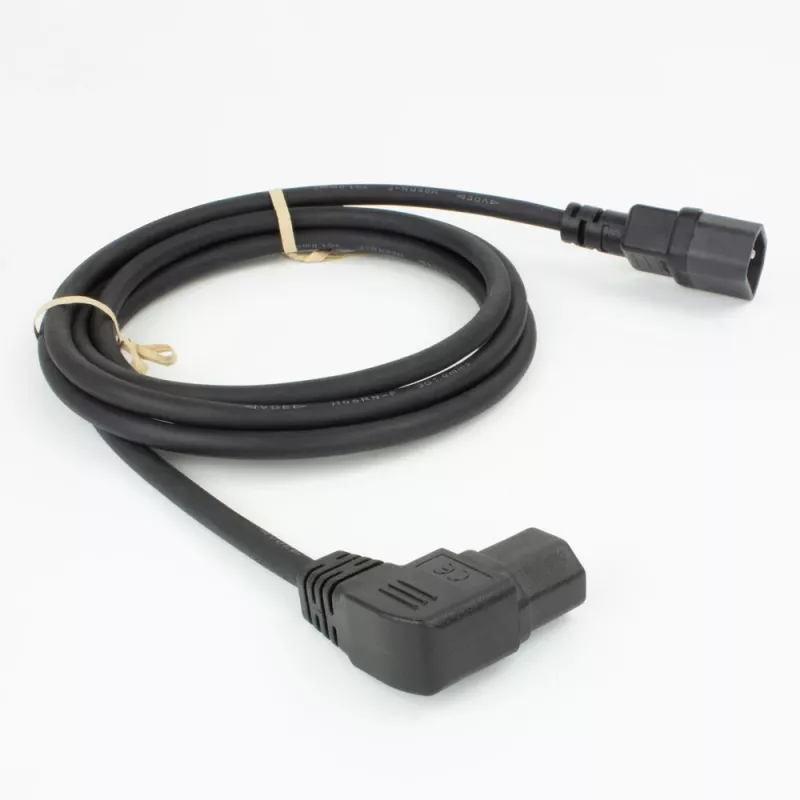 Cavo di alimentazione ACT C14 - C15 (angolare sinistra) IEC60320 nero 2 m