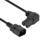 Cavo di alimentazione ACT C14 - C15 (angolare destra) IEC60320 nero 0,6 m
