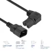 Cavo di alimentazione ACT C14 - C15 (angolare destra) IEC60320 nero 0,6 m