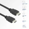 Cavo HDMI ACT AK3871 – 1 m, HDMI tipo A su tipo A, HDMI 2.0, 18 Gbit/s, ARC, contatti dorati, nero