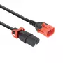 Cavo di alimentazione ACT C14 IEC Lock+ Dual Locking - C15 IEC Lock+ nero 2 m, PC3872
