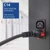 Cavo di alimentazione ACT C14 IEC Lock+ Dual Locking - C15 IEC Lock+ nero 2 m, PC3872