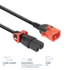 Cavo di alimentazione ACT C14 IEC Lock+ Dual Locking - C15 IEC Lock+ nero 3 m, PC3876