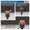 Cavo di alimentazione ACT C14 IEC Lock+ Dual Locking - C15 IEC Lock+ nero 3 m, PC3876