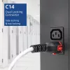 Cavo di alimentazione ACT C14 IEC Lock+ Dual Locking - C15 IEC Lock+ bianco 3 m, PC3879