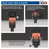 Cavo di alimentazione ACT C14 IEC Lock+ Dual Locking - C15 IEC Lock+ bianco 3 m, PC3879