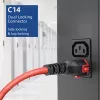 Cavo di alimentazione ACT C14 IEC Lock+ Dual Locking - C15 IEC Lock+ rosso 1 m, PC3869
