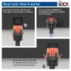 Cavo di alimentazione ACT C14 IEC Lock+ Dual Locking - C15 IEC Lock+ blu 1 m, PC3870