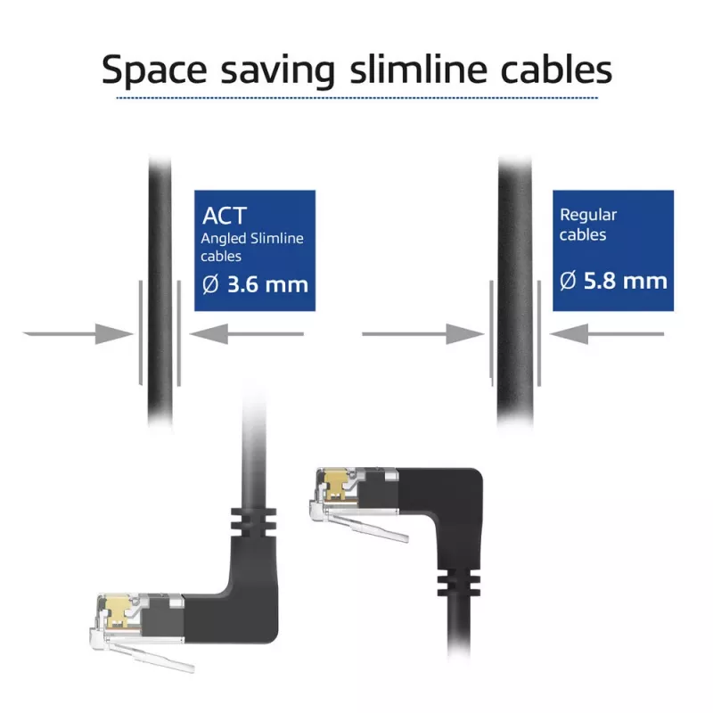 Cavo di rete ACT DD7930 Cat6a U/UTP patch 0,15 m RJ-45 nero