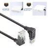 Cavo di rete ACT DD7952 Cat6a U/UTP nero 0,25 m con connettori RJ-45, contatti dorati