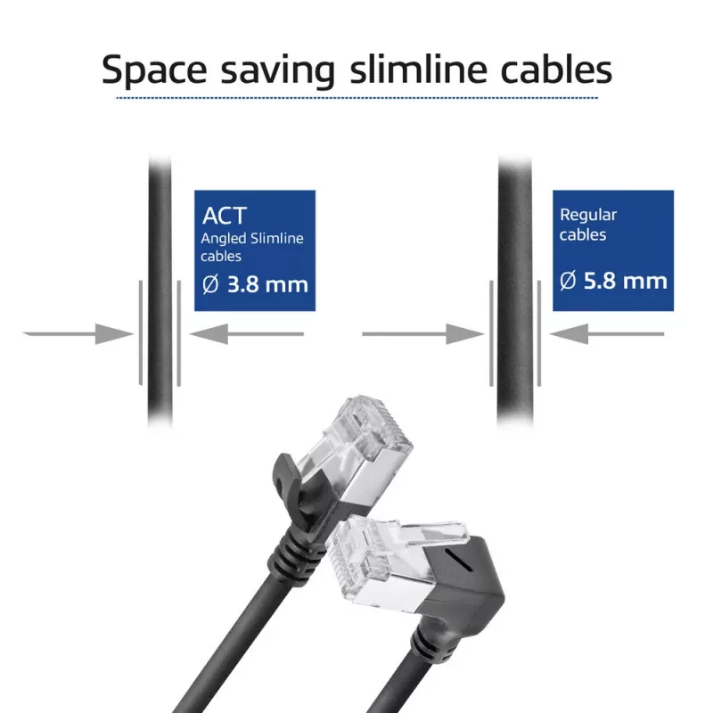 ACT DA4951 cavo di rete Cat6a U/FTP (STP) 1,5 m, RJ-45 a RJ-45, nero, contatti dorati