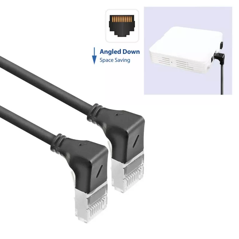 ACT DA5902 cavo di rete Cat6a U/FTP (STP) 2 m, RJ-45 a RJ-45, nero