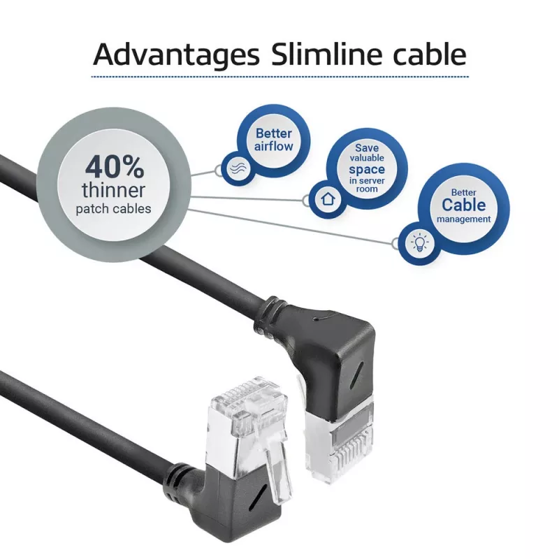 Cavo di rete ACT DA7903 Cat6a U/FTP (STP) nero, 3 m, RJ-45 a RJ-45, contatti dorati