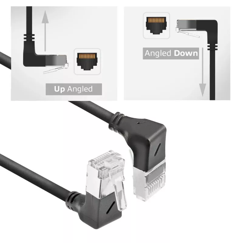 ACT Cat6a U/FTP (STP) cavo di rete DA7905, 5 m, RJ-45 a RJ-45, nero