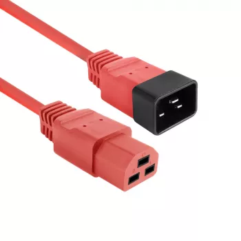 Cavo di alimentazione ACT C20–C21 IEC60320 rosso 1,5 m, 250 V 16 A