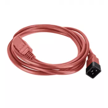 Cavo di alimentazione ACT C20–C21 IEC60320 rosso 2,5 m, 16 A 250 V