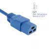 Cavo di alimentazione ACT C20–C21 IEC60320 blu 2 m, 16 A, 250 V