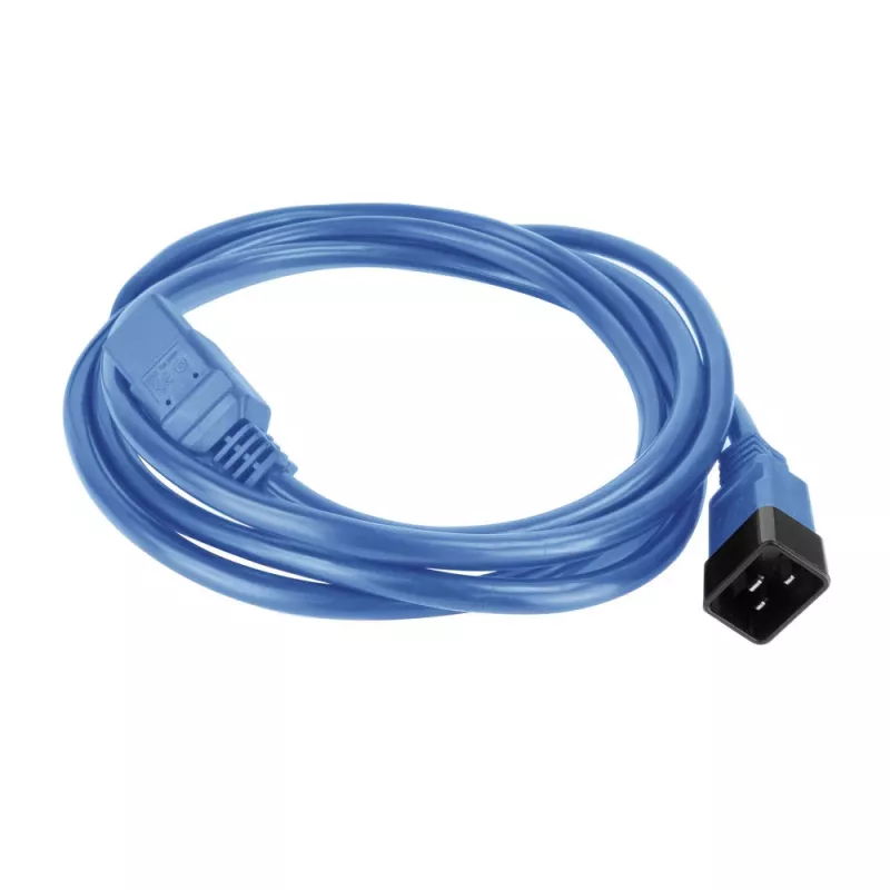 Cavo di alimentazione ACT C20–C21 IEC60320 blu 3 m, 250 V 16 A
