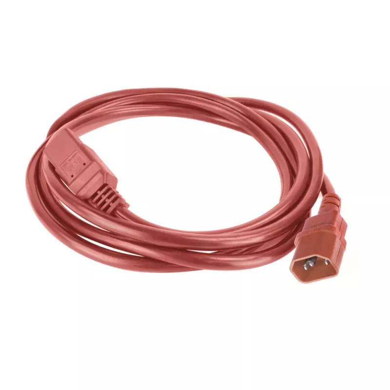 Cavo di alimentazione ACT C14 su C21 IEC60320 rosso 1 m, 250V 10A