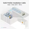 ACT blu 80 metri cavo di installazione S/FTP CAT6A B2ca PoE++ 100W solido preassemblato, connettore RJ45 – connettore maschio