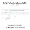 ACT blu 80 metri cavo di installazione S/FTP CAT6A B2ca PoE++ 100W solido preassemblato, connettore RJ45 – connettore maschio