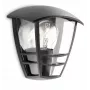 Applique da parete Philips myGarden Creek 60W E27 senza lampadina, applique da esterno, nero, metallo, IP44, giardino, terrazza, II