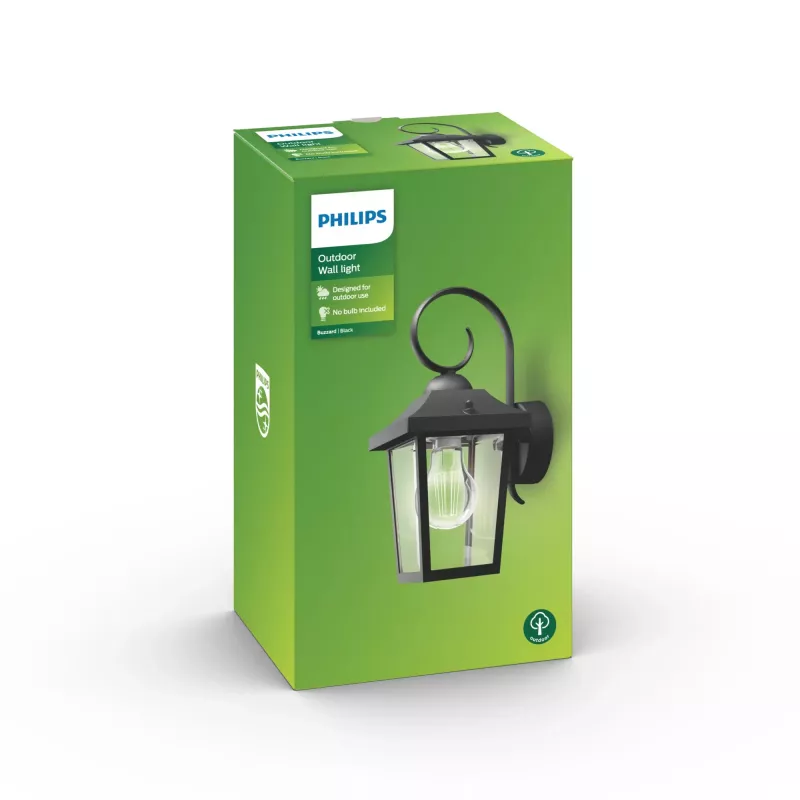 Applique da esterno Philips myGarden Buzzard 60 W E27 nero alluminio (senza lampadina)