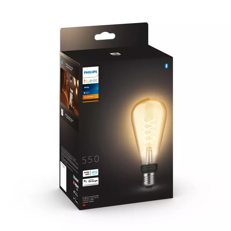 Lampadina intelligente Philips confezione da 1 ST72 E27 filamento Edison Bluetooth Zigbee