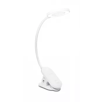 Lampada da scrivania con clip Philips Functional Forys, bianca, plastica, camera da letto, soggiorno, ufficio, contemporanea, IP20, III