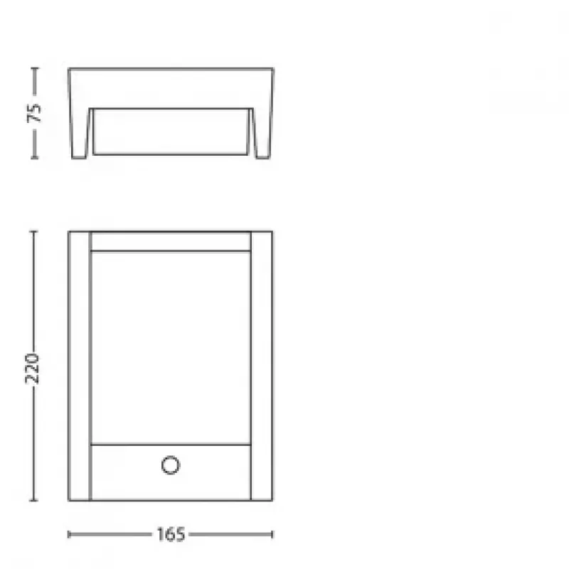 Applique Philips Arbour 3,8W, applique da esterno, antracite, metallo, IP44, terrazza, giardino, II