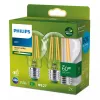 Lampadina filamento Philips trasparente 60W A60 E27 x2, 4 W, 60 W, E27, 840 lm, 50000 h, bianco caldo