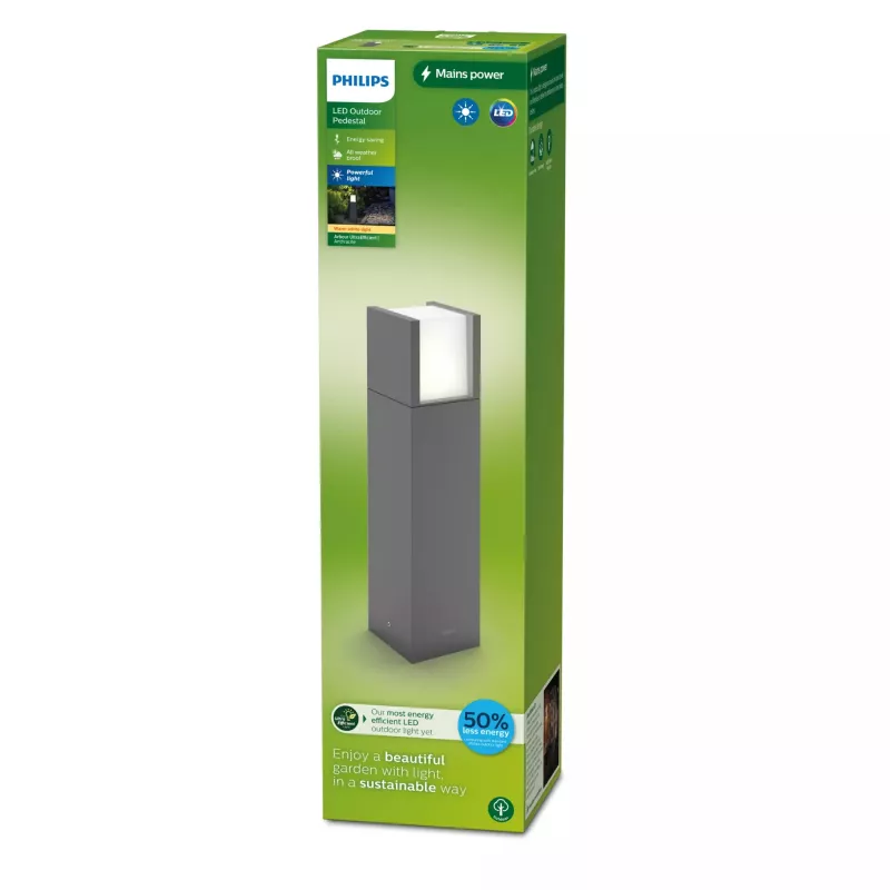 Lampada da base/percorso per esterno Philips Arbour 3,8 W LED antracite, 220–240 V, corpo in metallo